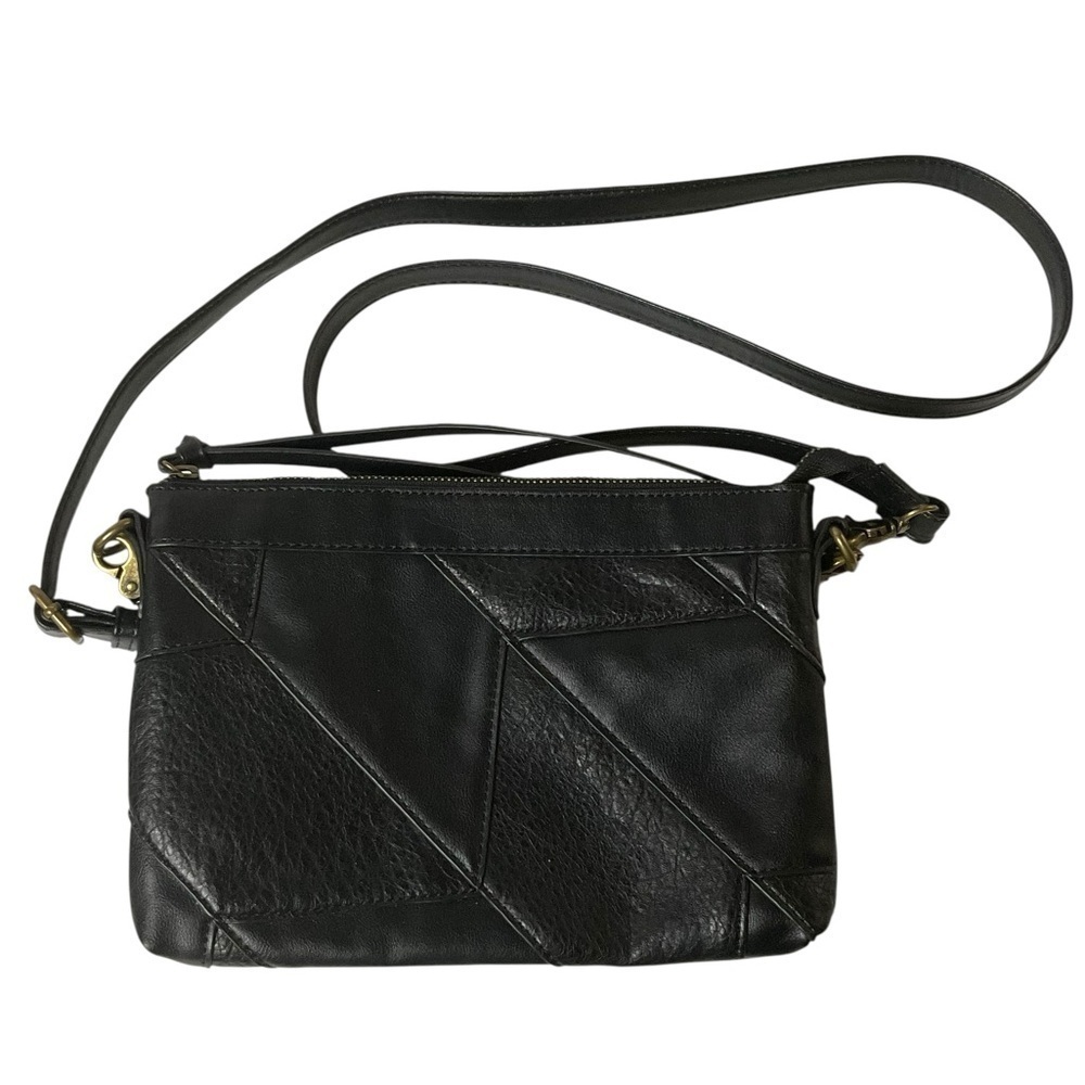 FRYE AND CO. Black Faux Leather Crossbody Bag